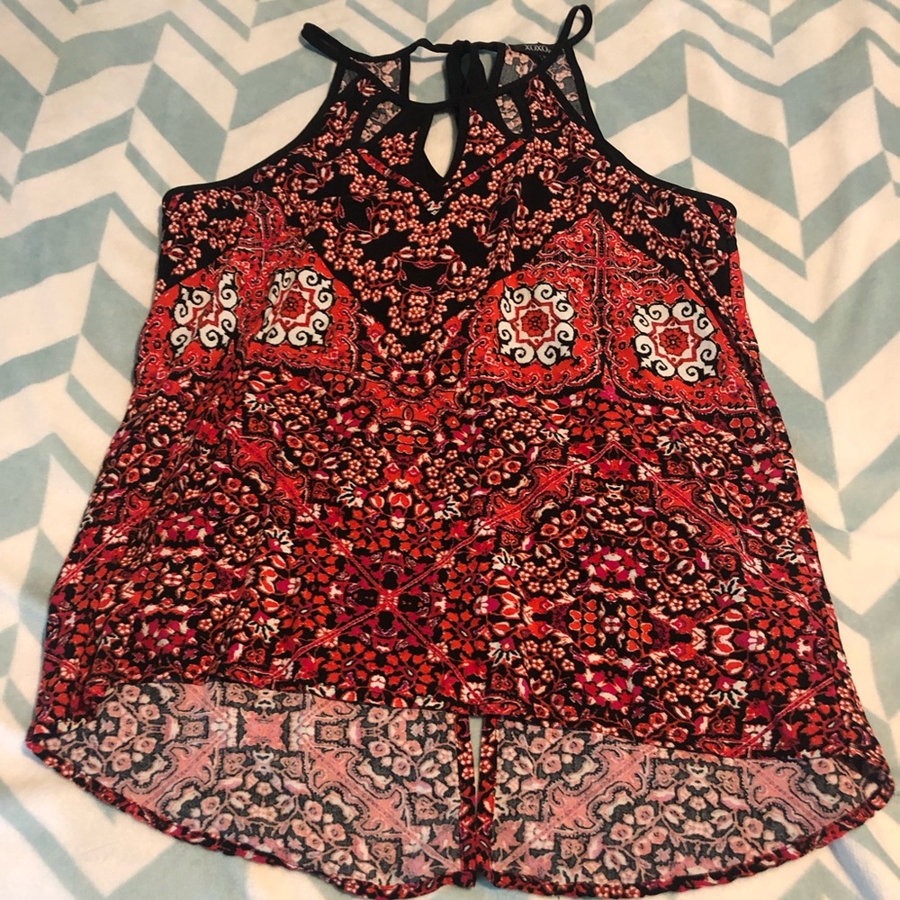 Red and Black Tank Top